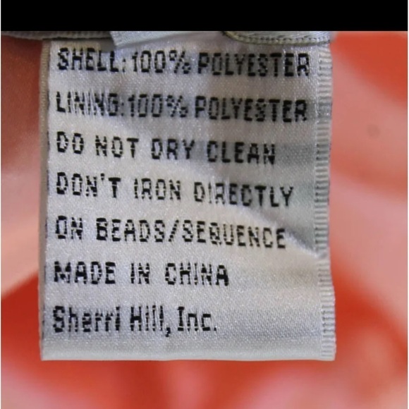 NWT SHERRI HILL One Shoulder Embellished Mermaid Tulle Gown Pastel Orange Size 6 - Picture 10 of 12